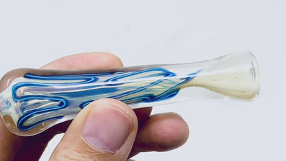 3.5" Glass Chillum with Flat Mouthpiece – 25–30g