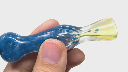 3.4" Swirl Glass Chillum Pipe – 25–30g