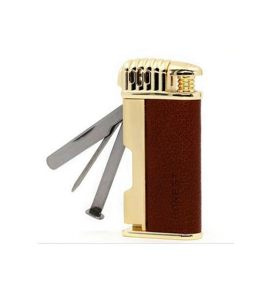Honest multi-function butane lighter with built-in pipe tools