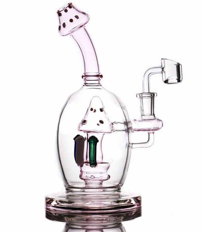 9" Pink Glass Water Pipe Bong