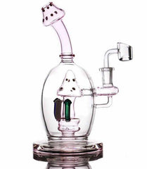 9" Pink Glass Water Pipe Bong - Simple Glass Pipe