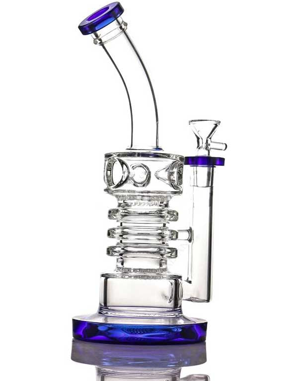 10" Glass Water Pipe with Honeycomb Filter