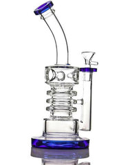 10" Glass Water Pipe with Honeycomb Filter - Simple Glass Pipe