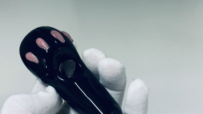4" Black Bear Paw Glass Spoon Pipe