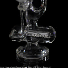 7" Mini Faberge Egg Inline Perc Recycler Pipe - Simple Glass Pipe