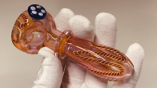 4" Pink Spoon Pipe with Dot