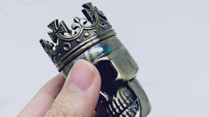 King Crowned Skull 3-Part Herb Grinder