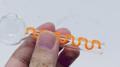 4 inch glow in the dark glass oil burner pipe