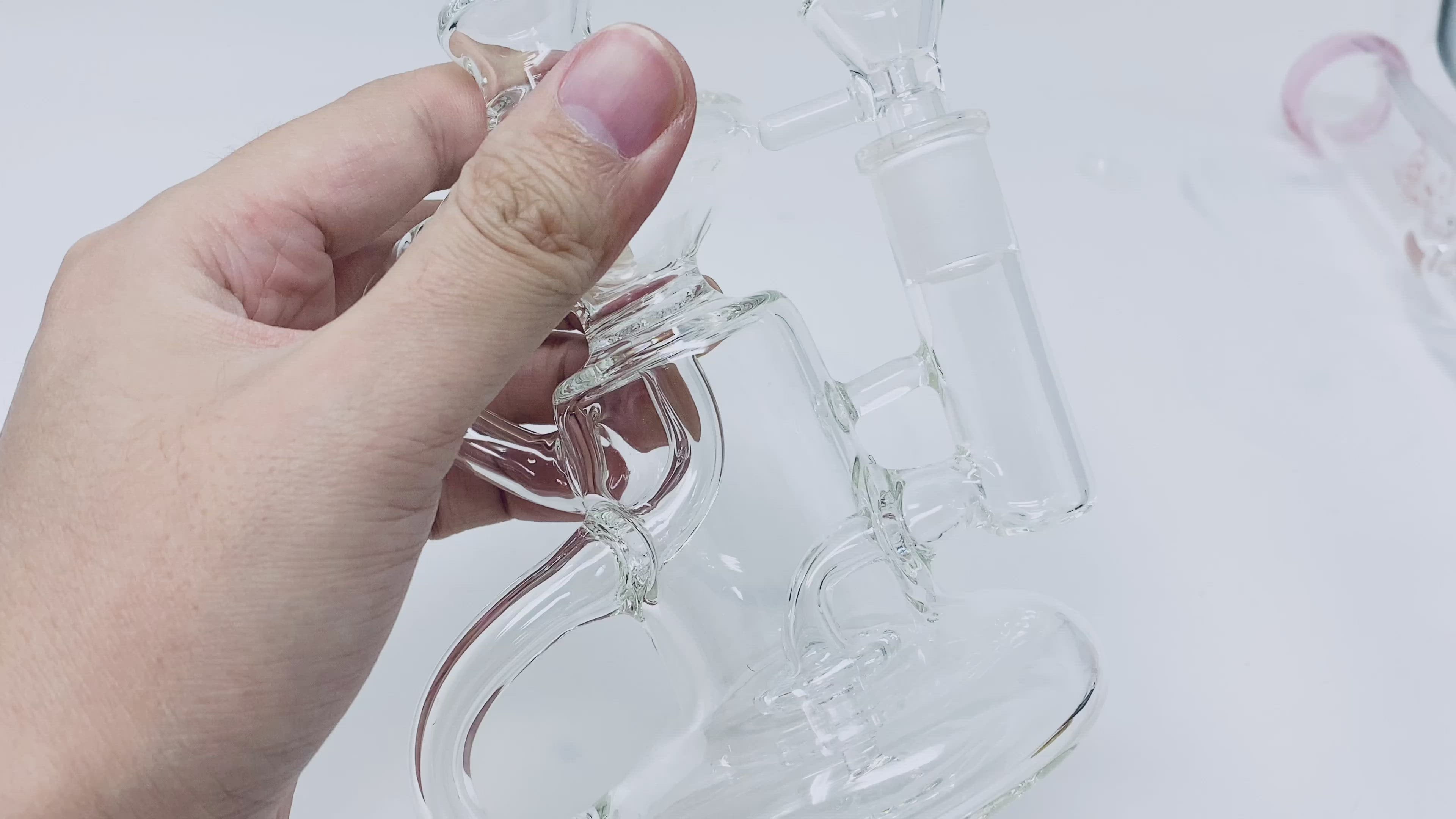 8" Tornado Recycler Dab Rig Glass Water Pipe