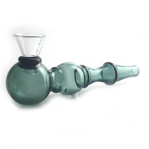 4.5" Glass Green Multi function Hand Oil Burner Pipe