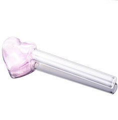 Heart Shape Glass Oil Burner Pipe Set of 2