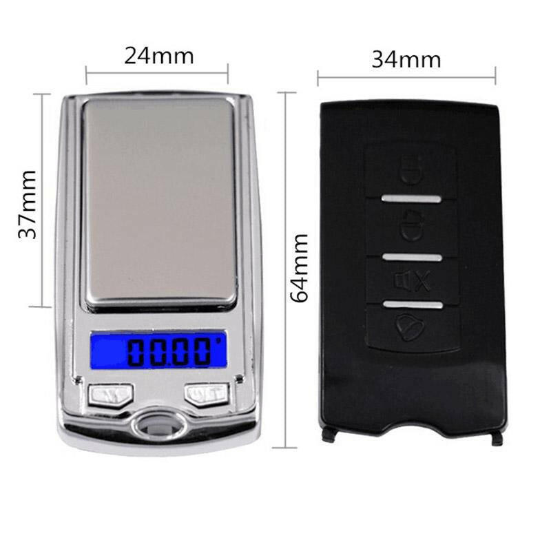 Compact remote-style digital scale detail