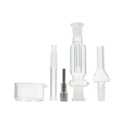 Micro glass collector kit with titanium and glass tips
