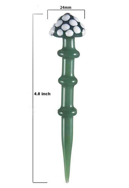 5-inch green mushroom glass dab tool