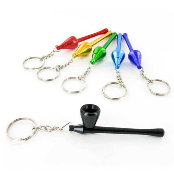 mushroom metal keychain pipe in assorted color