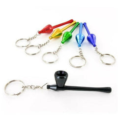 Secret Mushroom Keychain Pipe In Assorted Colors - Simple Glass Pipe