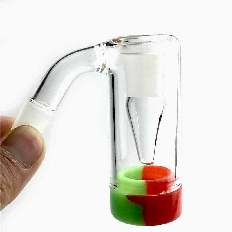 3-inch 14mm male glass ash catcher with silicone jar