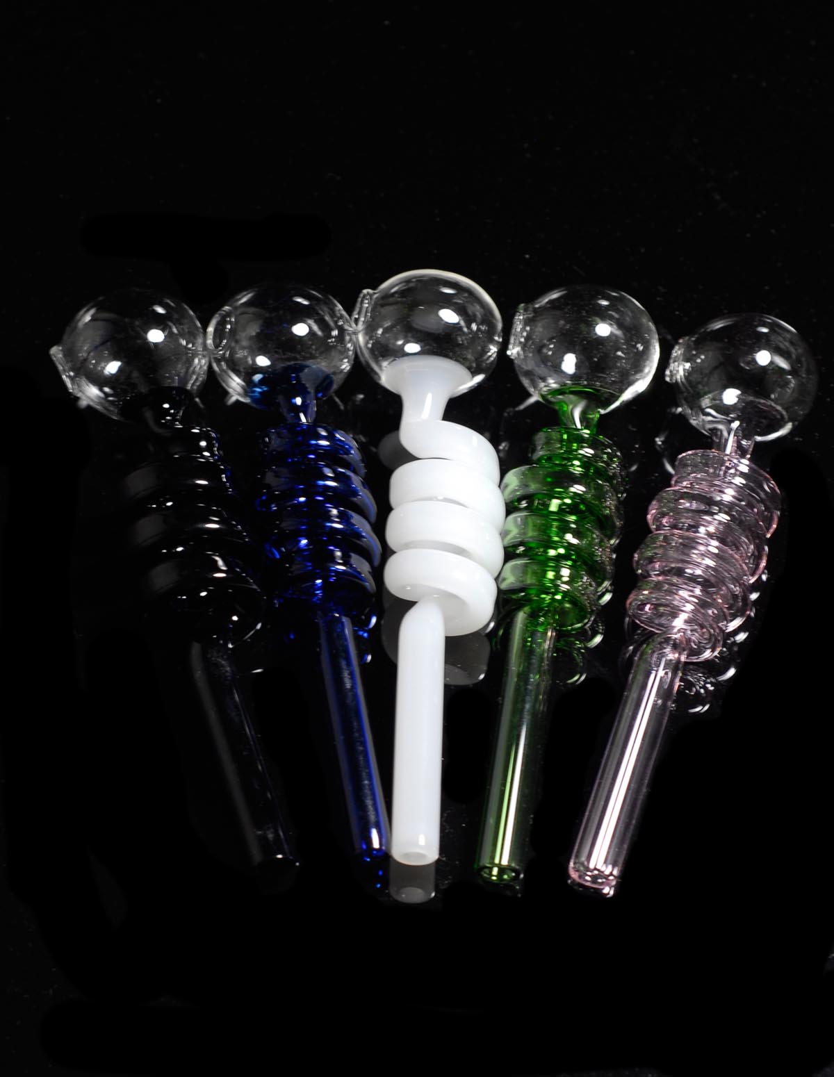 5" Spiral Glass  Twist Oil Burner Pipe with Quantity Discounts