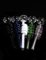 5" Spiral Glass  Twist Oil Burner Pipe Bulk Discounts