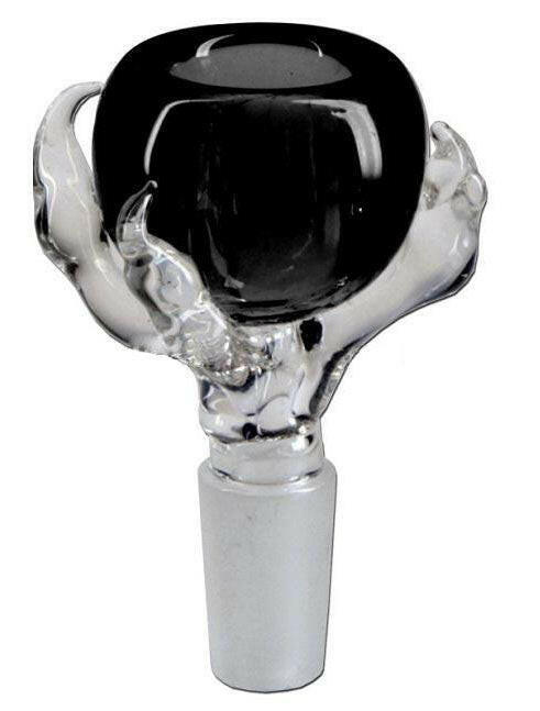 Glass on Glass Dragon Claw Male Joint Bowl - Simple Glass Pipe