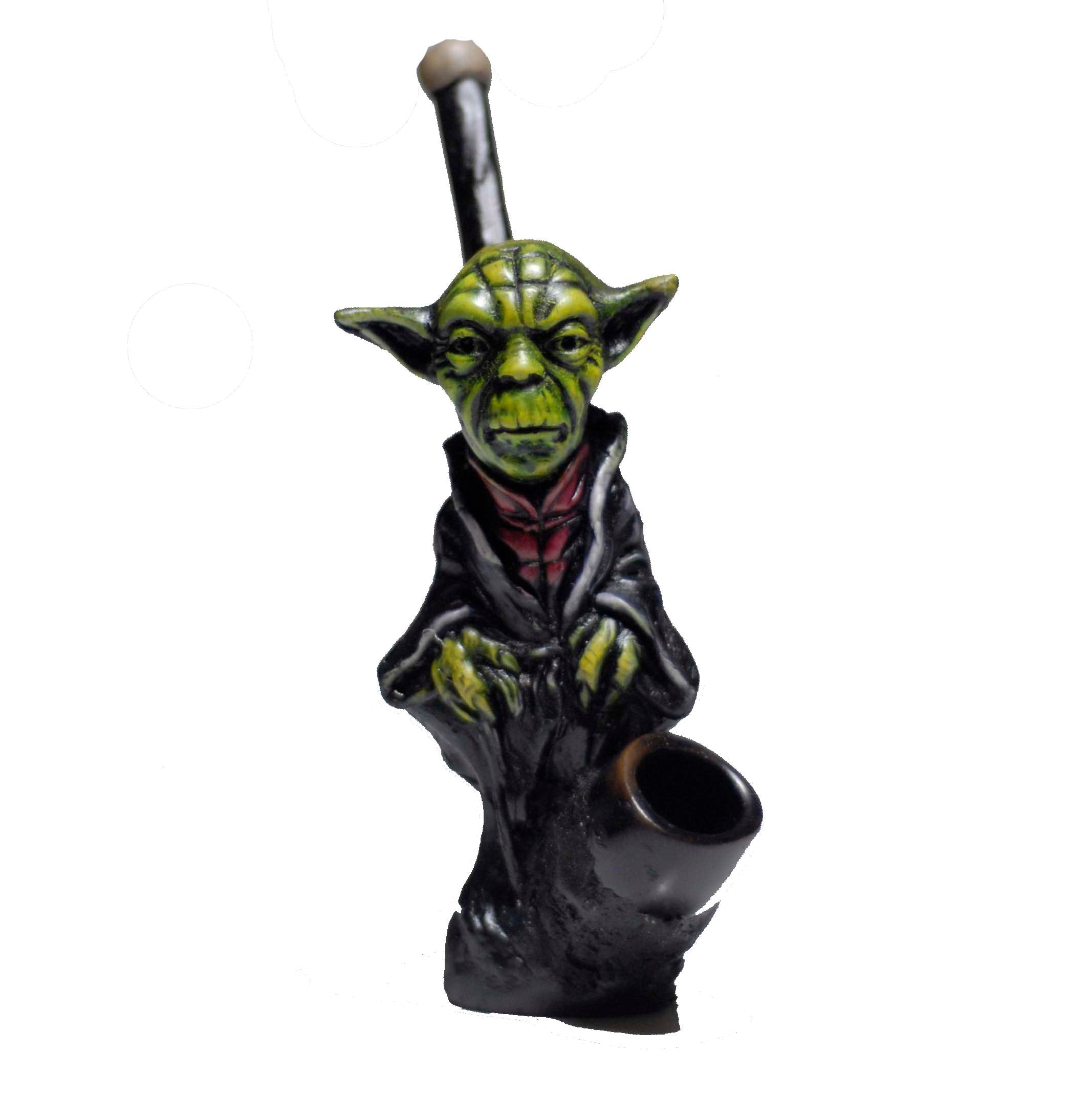 Star War Yoda  4 inch Tall Ceramic Pipe
