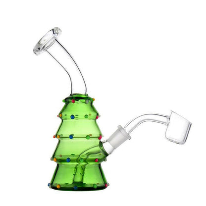 Christmas tree glass water pipe alternate view