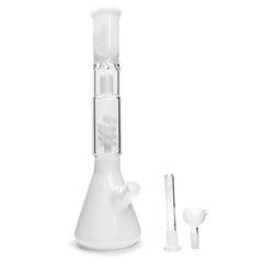 14" Milk White Glass Water pipe