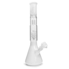 14" Milk White Glass Water pipe