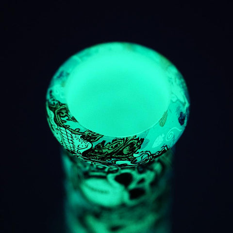 11" Alien Glow in Dark Unbreakable Silicone Water Pipe