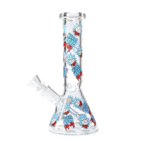 8' R & M Beaker Glass Water Pipe
