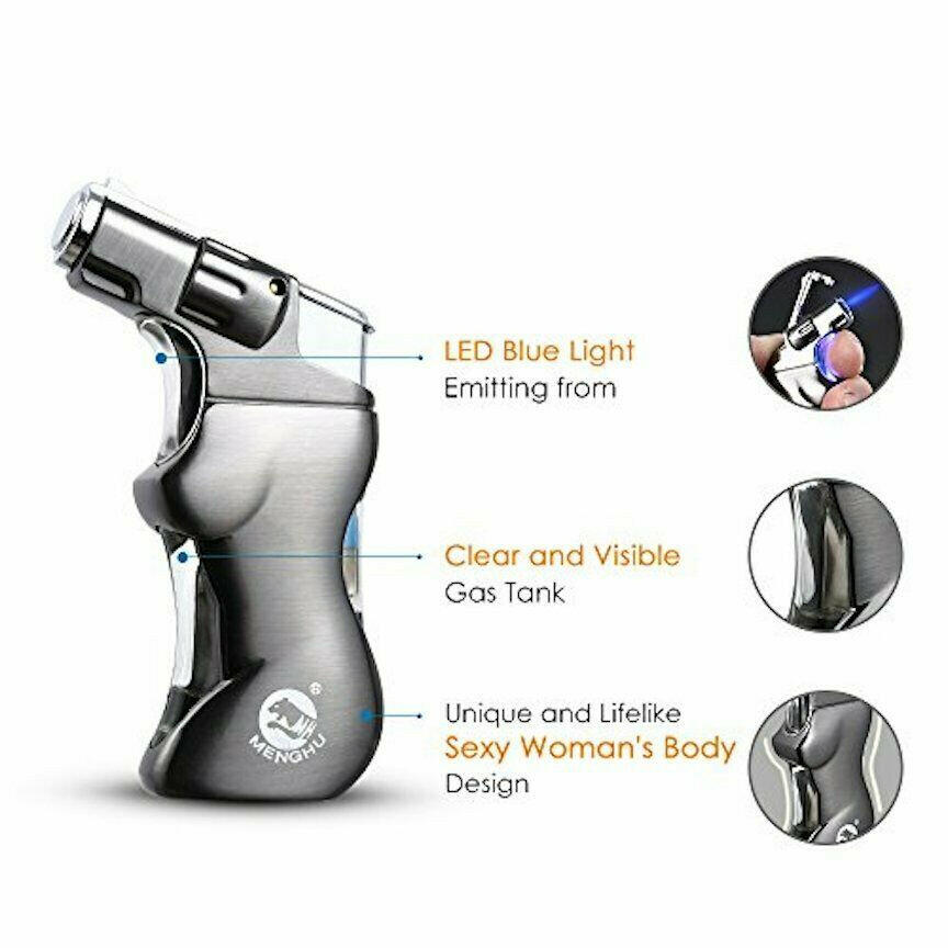 LED body-shaped torch lighter alternate view