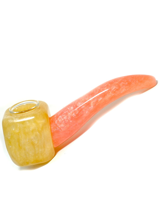 4"Tobacco Pipe Pink Resin Smoking Pipe with Glass Bowl