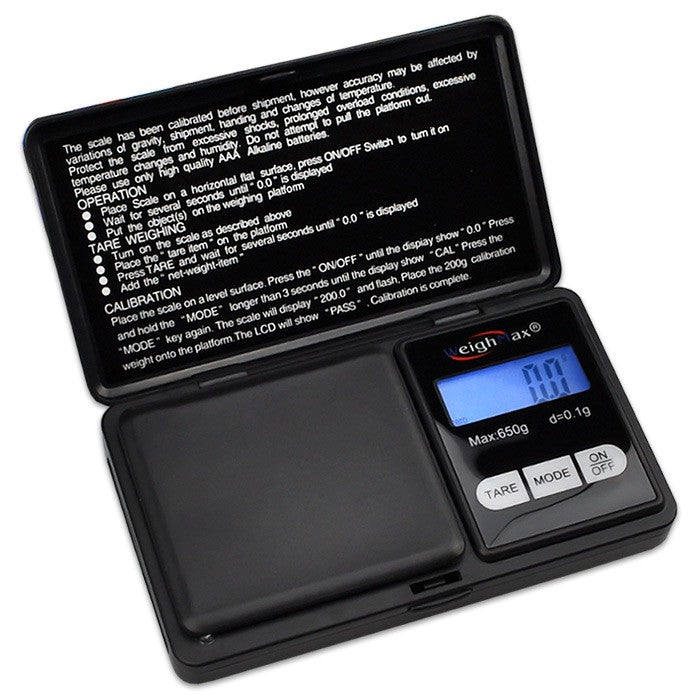Weightmax 650g-0.1g digital pocket scale