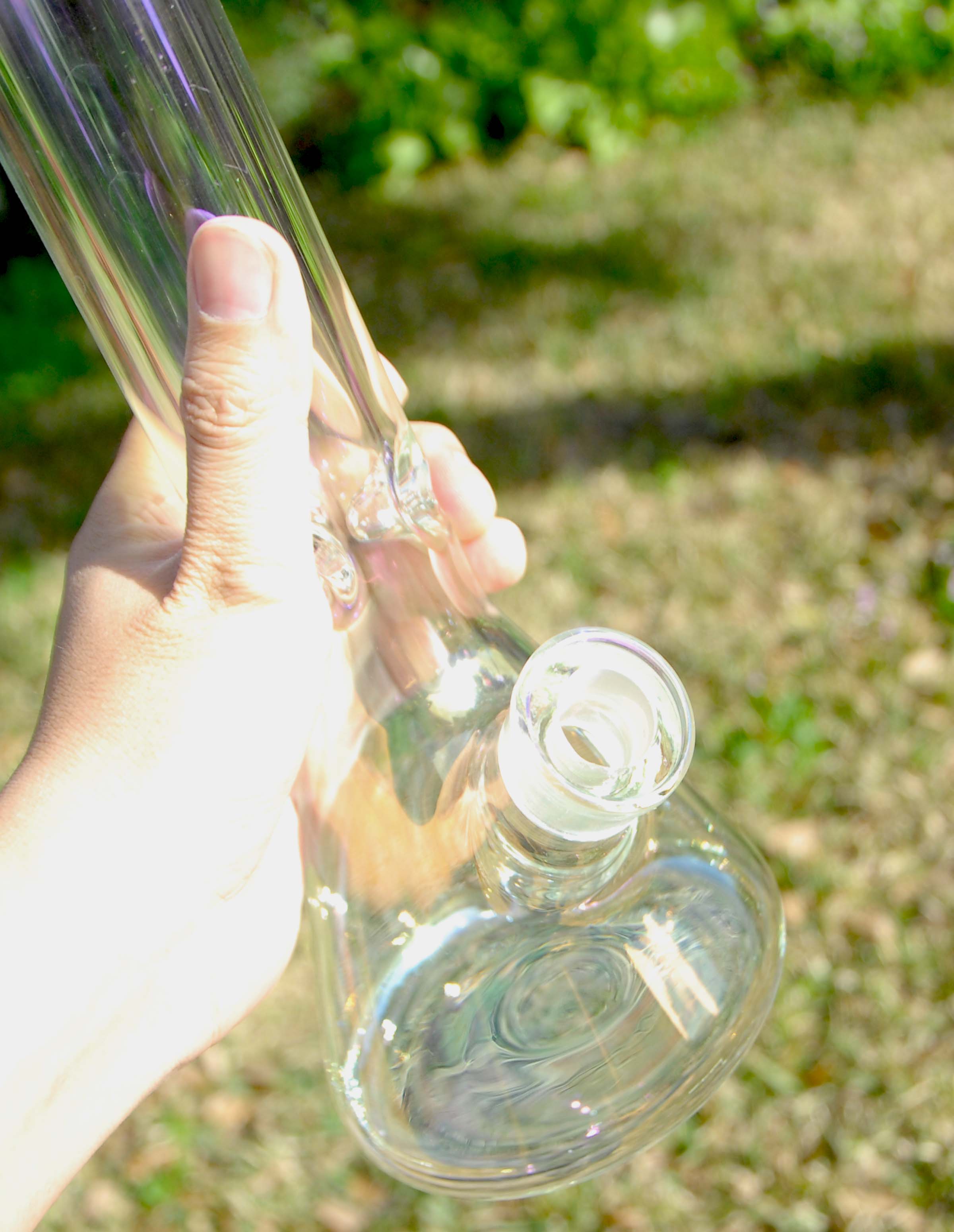 12" 9mm Super Heavy Glass Beaker Bongs with Ice Pinch