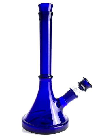10" Blue Glass Beaker Water Pipe