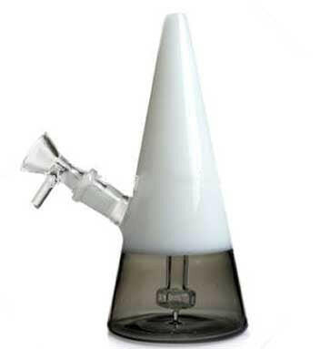 Black cone glass water pipe alternate view