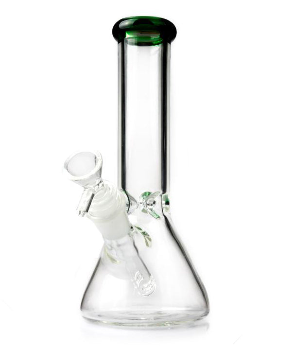 8" Clear Glass Water Pipe Bong with Ice Pinch