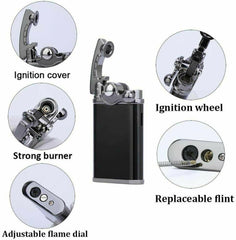 Jobon Retro Jet Flame Torch Lighter Cigar Lighter Gift Box - Simple Glass Pipe